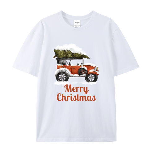 Unisex Christmas Theme Cotton T-Shirt
